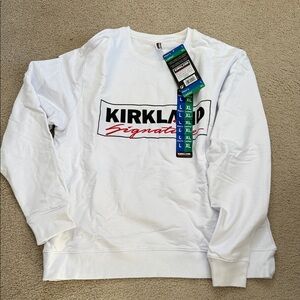 Kirkland Signature Men's Crewneck White Sweater